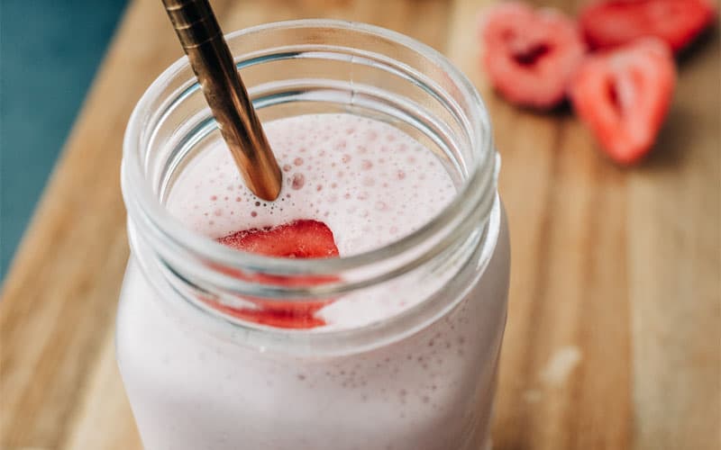 Recept na Lahodné jahodové smoothie s kokosovým mlékem