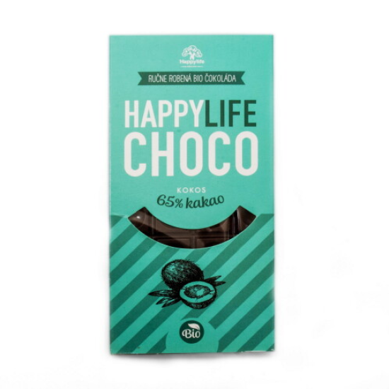 BIO Choco čokoláda 65% hořká s kokosem 70 g 70g