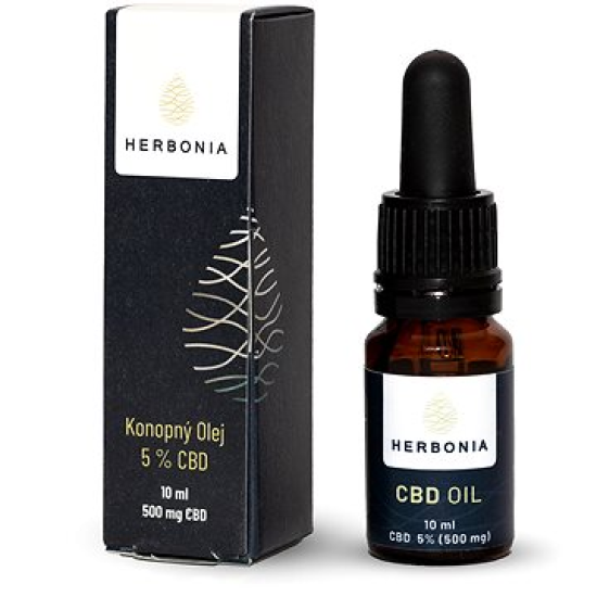 Herbonia CBD Konopný Olej, 500 mg CBD, (5%), 10 ml