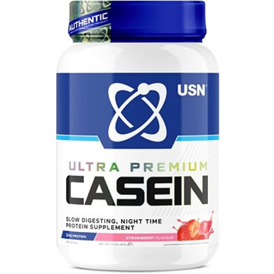 USN Casein Protein, 908g, jahoda